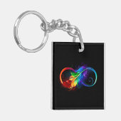 Infineensymbool met regenboogvanger sleutelhanger (Voorkant Links)
