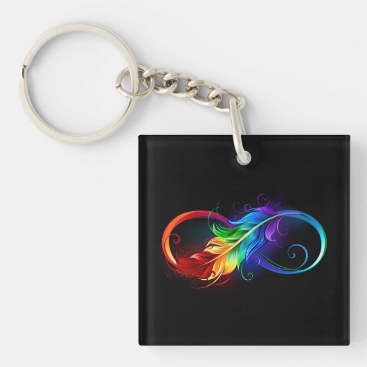 Infineensymbool met regenboogvanger sleutelhanger (Voorkant)