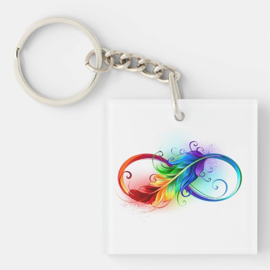 Infineensymbool met regenboogvanger sleutelhanger (Voorkant)