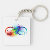 Infineensymbool met regenboogvanger sleutelhanger (Achterkant)