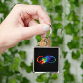 Infineensymbool met regenboogvanger sleutelhanger (Hand)