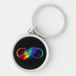 Infineensymbool met regenboogvanger sleutelhanger