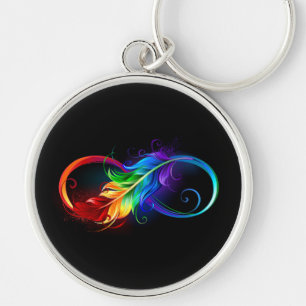 Infineensymbool met regenboogvanger sleutelhanger
