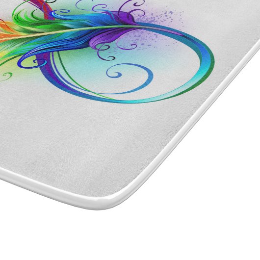 Infineensymbool met regenboogvanger snijplank (Hoek)