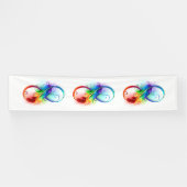 Infineensymbool met regenboogvanger spandoek (Horizontaal)
