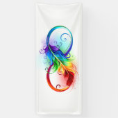 Infineensymbool met regenboogvanger spandoek (Verticaal)