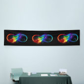 Infineensymbool met regenboogvanger spandoek (Beurs)