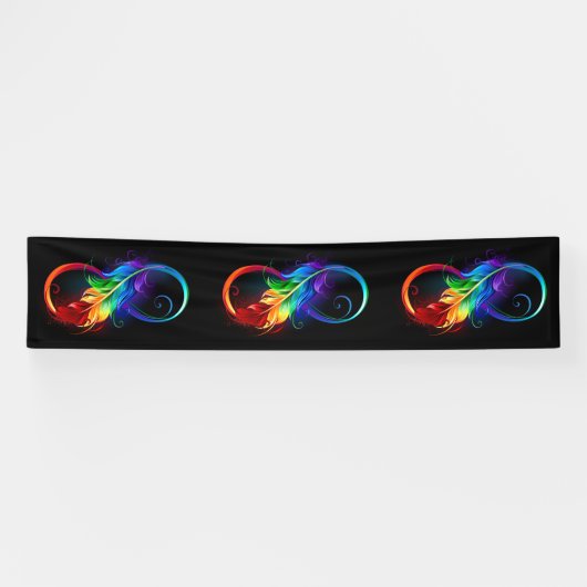 Infineensymbool met regenboogvanger spandoek (Horizontaal)