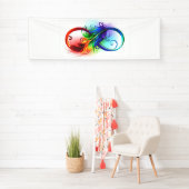 Infineensymbool met regenboogvanger spandoek (Insitu)