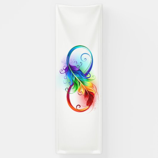 Infineensymbool met regenboogvanger spandoek (Verticaal)