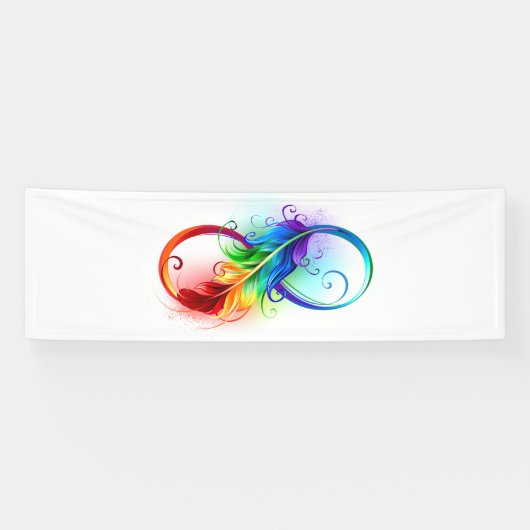 Infineensymbool met regenboogvanger spandoek (Horizontaal)