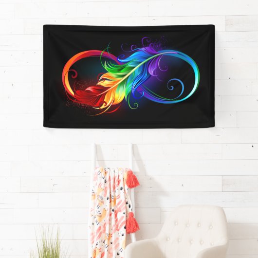 Infineensymbool met regenboogvanger spandoek (Insitu)