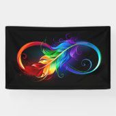 Infineensymbool met regenboogvanger spandoek (Horizontaal)