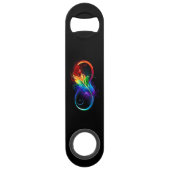 Infineensymbool met regenboogvanger speed flessenopener (Achterkant)