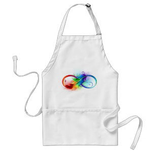 Infineensymbool met regenboogvanger standaard schort