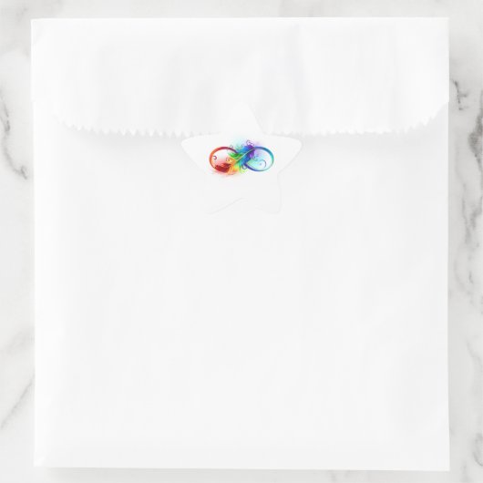 Infineensymbool met regenboogvanger ster sticker (Tas)