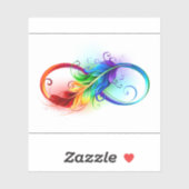 Infineensymbool met regenboogvanger sticker (Vel)