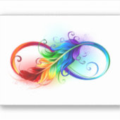 Infineensymbool met regenboogvanger sticker (Voorkant)