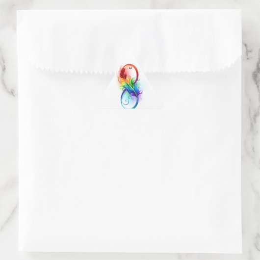 Infineensymbool met regenboogvanger sticker (Tas)