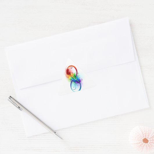 Infineensymbool met regenboogvanger sticker (Envelop)