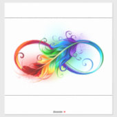 Infineensymbool met regenboogvanger sticker (Vel)