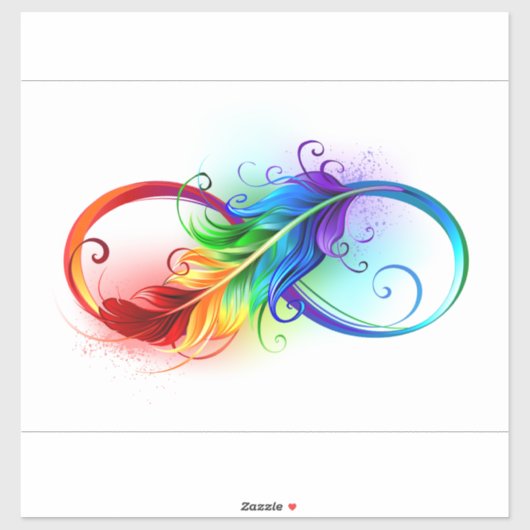 Infineensymbool met regenboogvanger sticker (Vel)