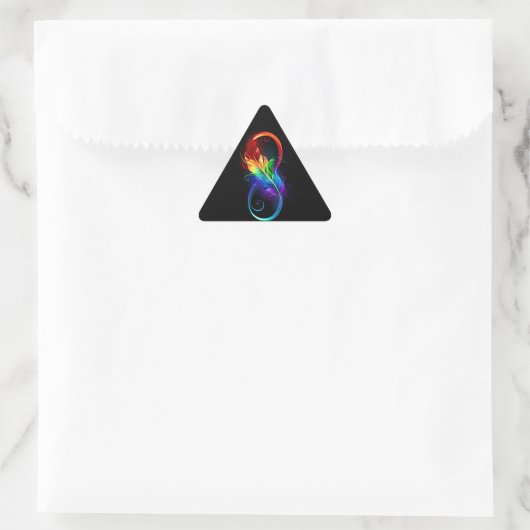 Infineensymbool met regenboogvanger sticker (Tas)