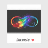 Infineensymbool met regenboogvanger sticker (Vel)