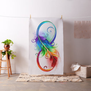 Infineensymbool met regenboogvanger stof