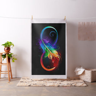 Infineensymbool met regenboogvanger stof