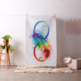 Infineensymbool met regenboogvanger stof
