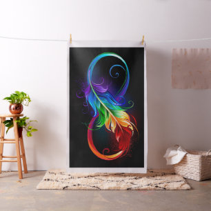 Infineensymbool met regenboogvanger stof