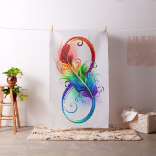 Infineensymbool met regenboogvanger stof