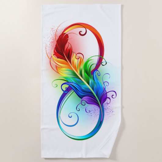 Infineensymbool met regenboogvanger strandlaken (Voorkant)