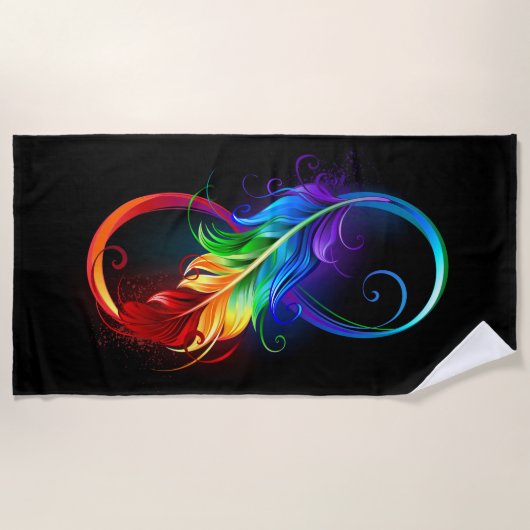 Infineensymbool met regenboogvanger strandlaken (Voorkant)