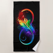 Infineensymbool met regenboogvanger strandlaken (Voorkant)