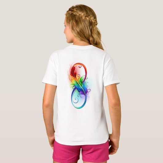 Infineensymbool met regenboogvanger t-shirt (Achterkant volledig)