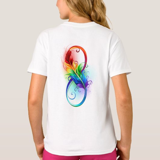Infineensymbool met regenboogvanger t-shirt (Achterkant)