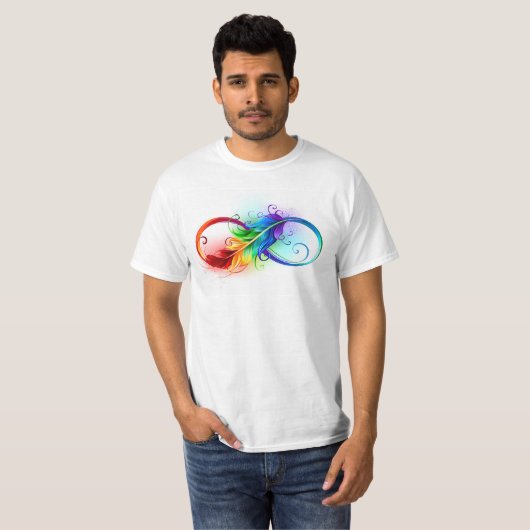 Infineensymbool met regenboogvanger t-shirt (Voorkant volledig)