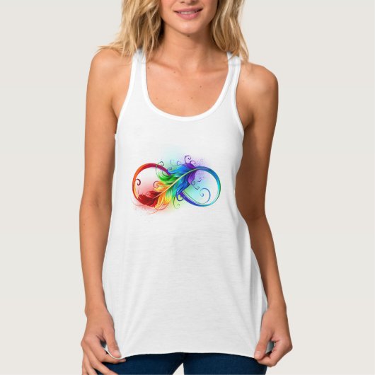 Infineensymbool met regenboogvanger tanktop (Voorkant)