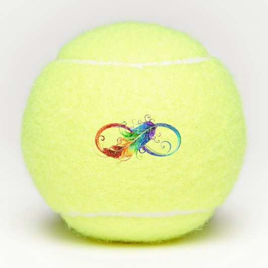 Infineensymbool met regenboogvanger tennisballen (Voorkant)