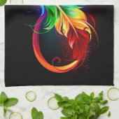 Infineensymbool met regenboogvanger theedoek (Gevouwen)