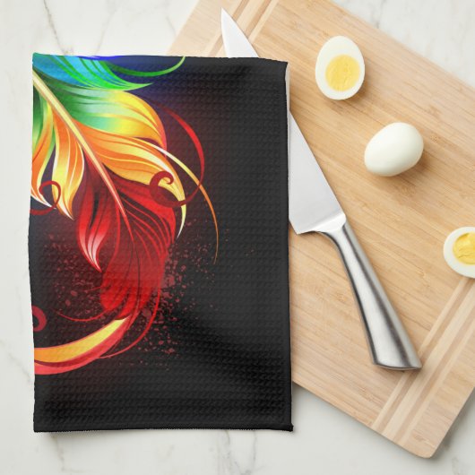 Infineensymbool met regenboogvanger theedoek (Quarter Fold)