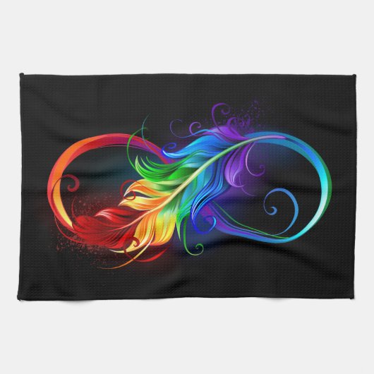 Infineensymbool met regenboogvanger theedoek (Horizontaal)