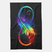 Infineensymbool met regenboogvanger theedoek (Verticaal)