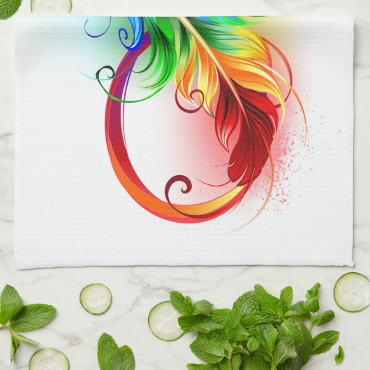 Infineensymbool met regenboogvanger theedoek (Gevouwen)