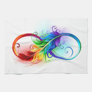 Infineensymbool met regenboogvanger theedoek