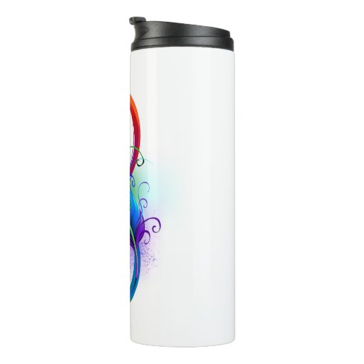 Infineensymbool met regenboogvanger thermosbeker (Geroteerd rechts)