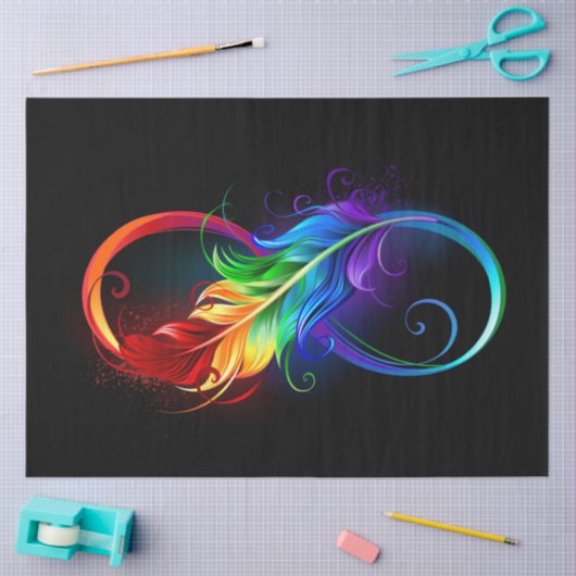 Infineensymbool met regenboogvanger tissuepapier (Craft)