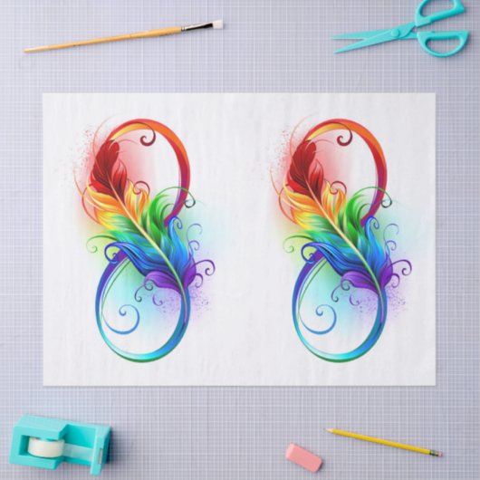 Infineensymbool met regenboogvanger tissuepapier (Craft)
